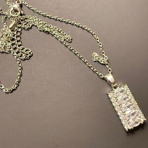 Dazzling Silver Crystal Necklace